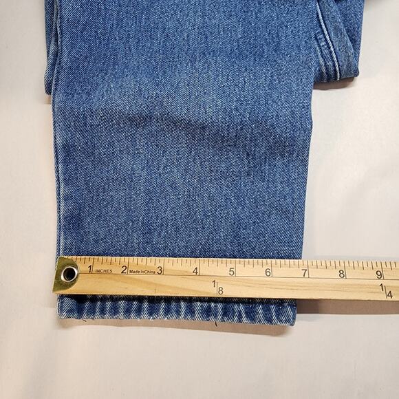 Vtg 80s Gitano Bare Back Mom Jeans Size 12 Short Blue Elastic Waist High Rise - Picture 9 of 11